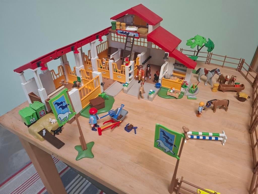 Uitgebreide Playmobil manege 4190 met extra springparcour, Kinderen en Baby's, Speelgoed | Playmobil, Gebruikt, Ophalen of Verzenden