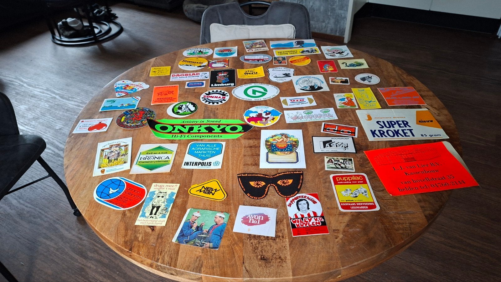 Grote verzameling vintage stickers (jaren '70/'80), Ophalen, Gebruikt, Overige typen