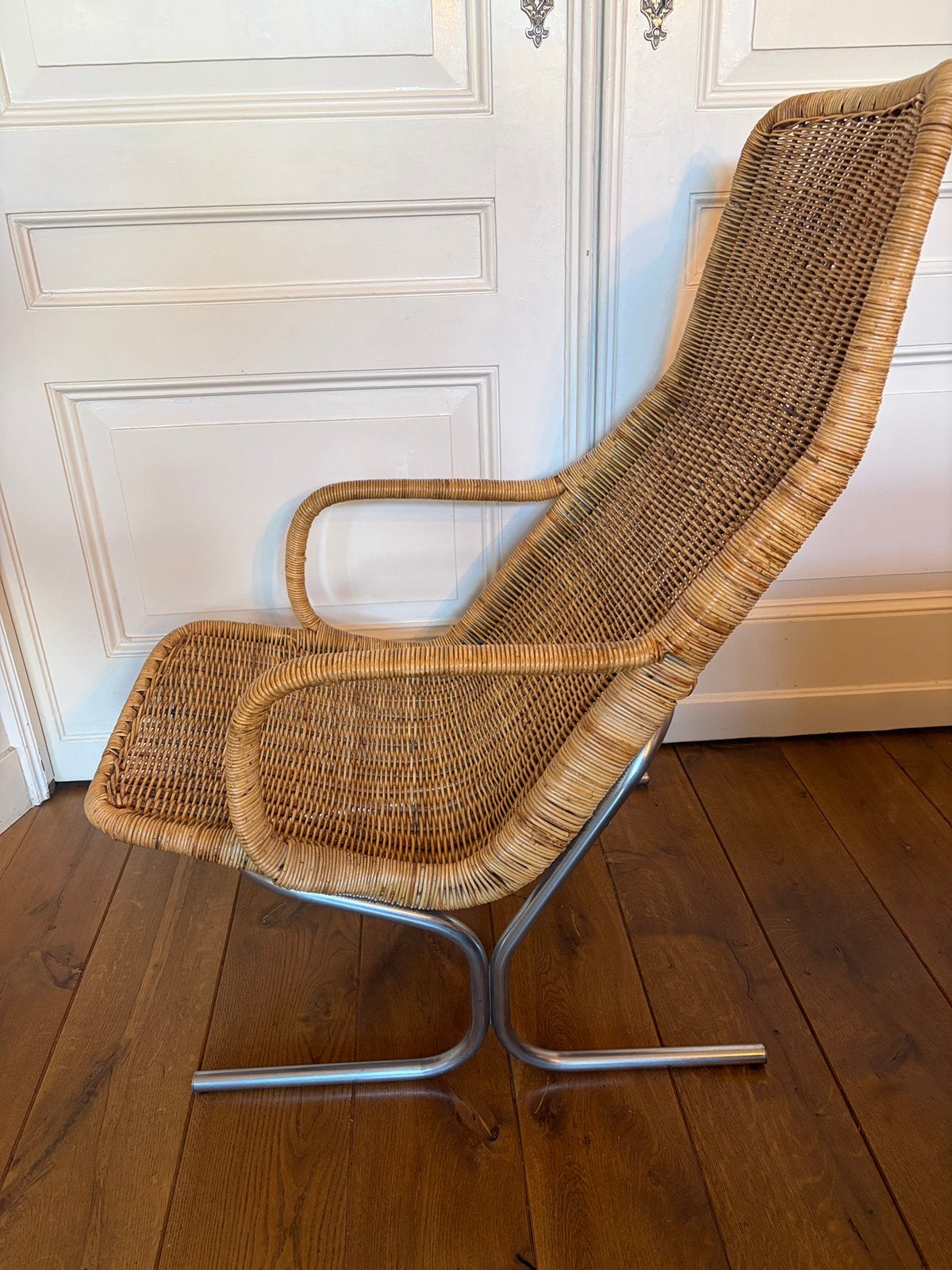 Iconische vintage lounge chair 1961 Dirk van Sliedregt rotan, Ophalen