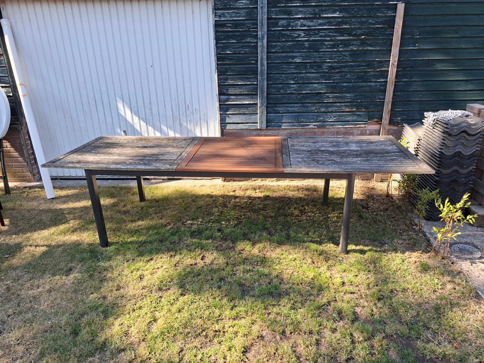 tuintafel (3m) met 4+1 stoelen, Tuin en Terras, Ophalen