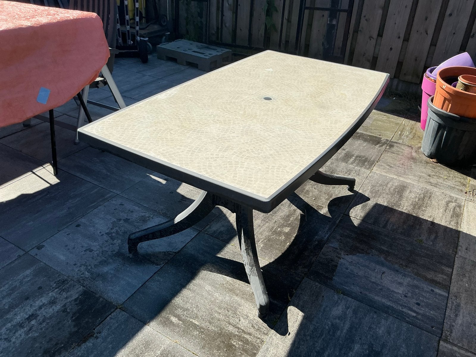 Tuin-/balkontafel rechthoekig - Gebruikt, Ophalen, Gebruikt, Rechthoekig, Kunststof