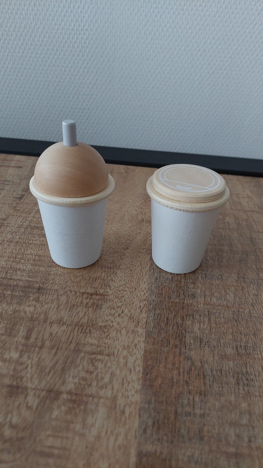 2 x kleine houten koffiebeker, Kinderen en Baby's, Ophalen
