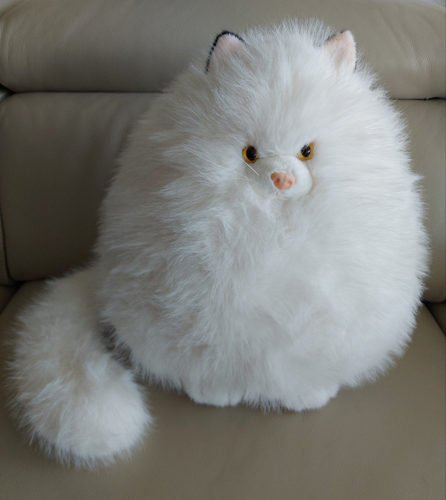 Luxe Knuffel/Kussen Kat, zeer zacht en groot!, Ophalen of Verzenden, Zo goed als nieuw