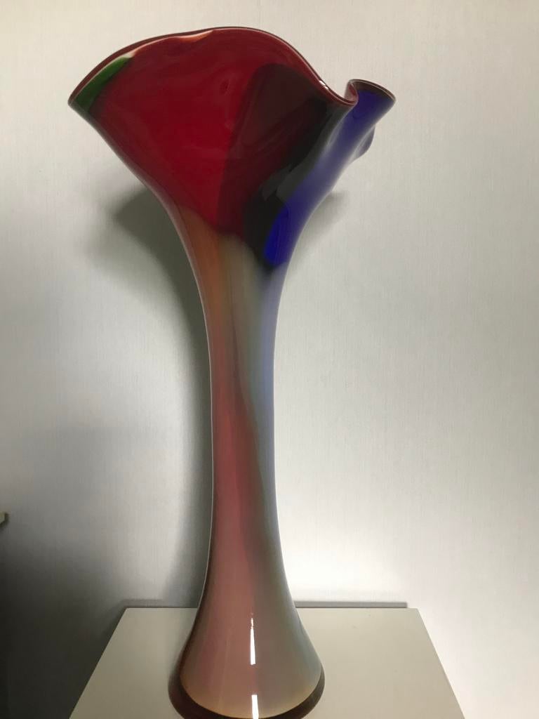 Hoge Loranto vaas met geschubde bovenkant, 55 cm, Ophalen of Verzenden