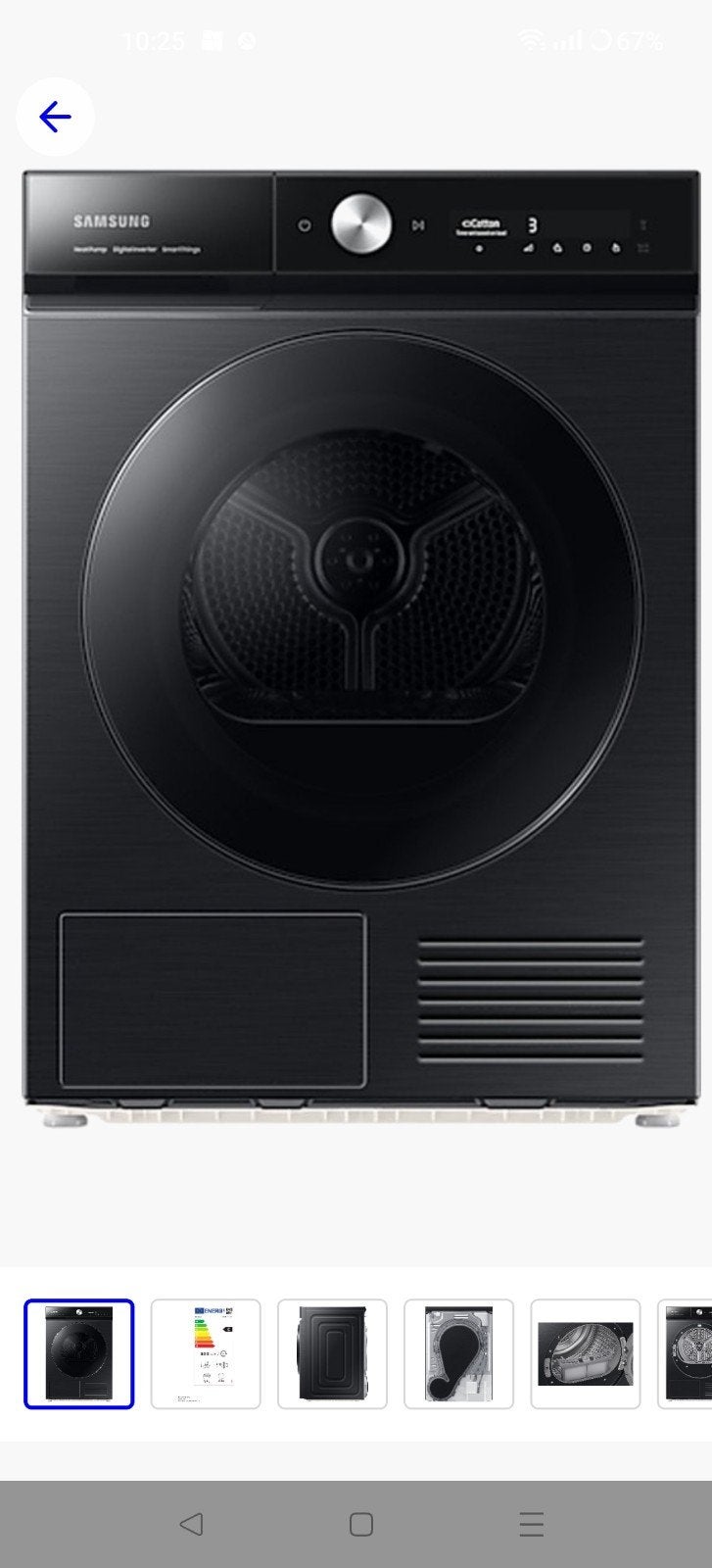 Samsung Bespoke Warmtepompdroger DV90BB9445GBS2 - 9 kg Als n, 8 tot 10 kg, Ophalen of Verzenden, Zo goed als nieuw, 85 tot 90 cm