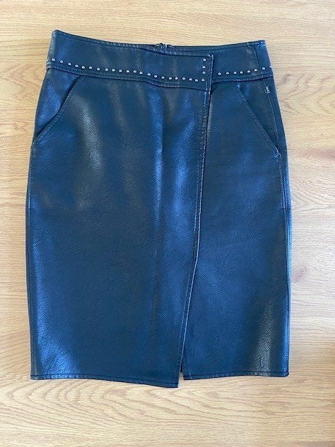 10 Feet leren rok met studs mt M, ZGAN, Maat 38/40 (M), 10 Feet, Zwart, Ophalen of Verzenden