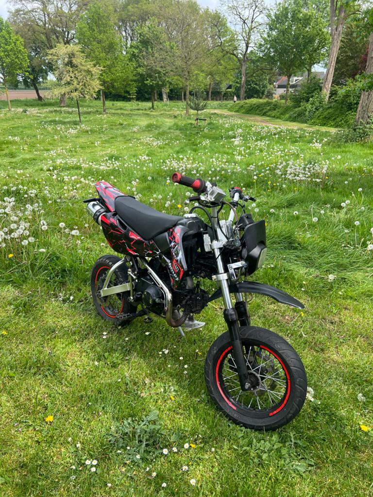 Pitbike 50cc geel kenteken