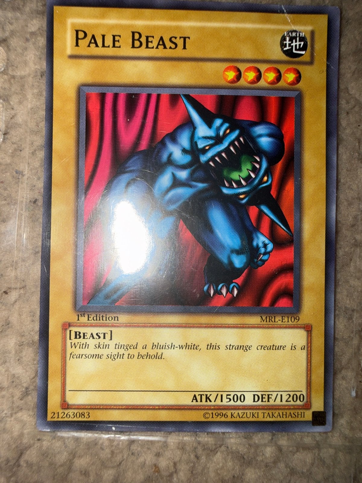 Yu-Gi-Oh! Pale Beast 1st Edition MRL-E109, Ophalen of Verzenden, Gebruikt