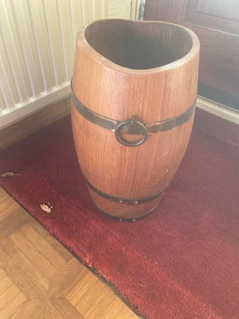 Antieke houten ton / paraplubak, Ophalen, Gebruikt