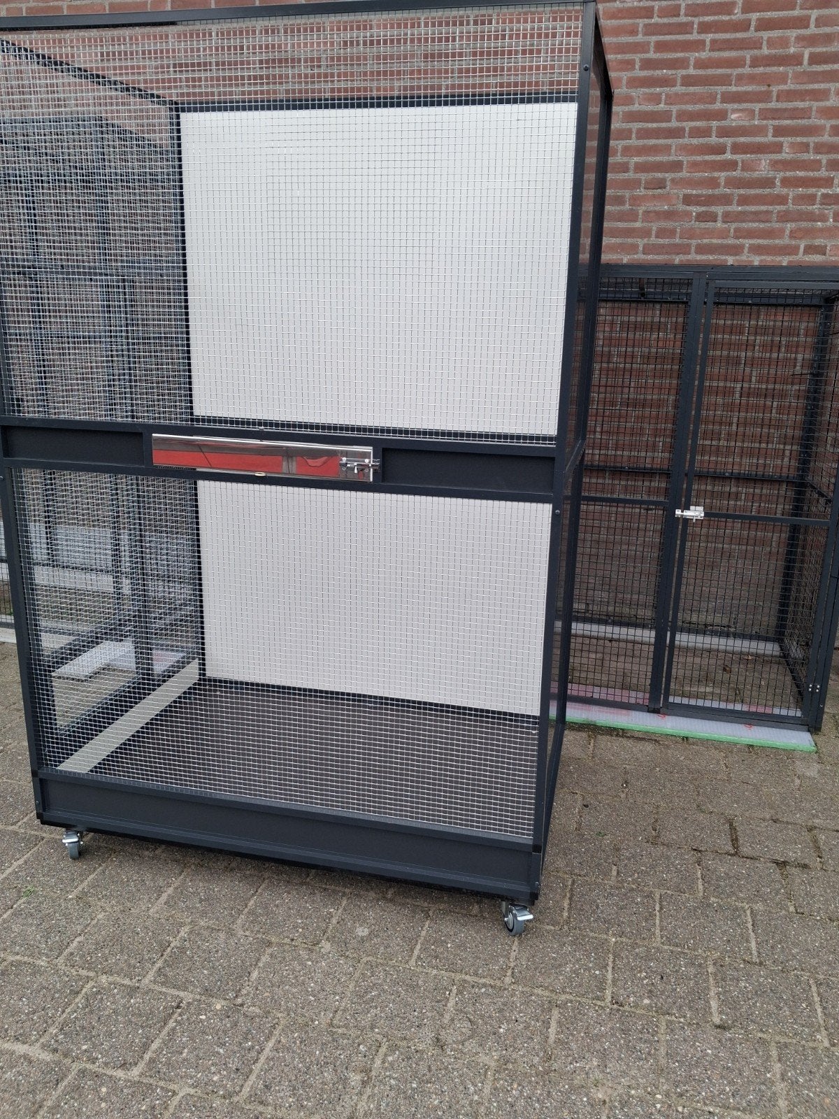nieuwe antraciet aluminium voliere.op wielen., Ophalen, Nieuw, Aluminium, Volière