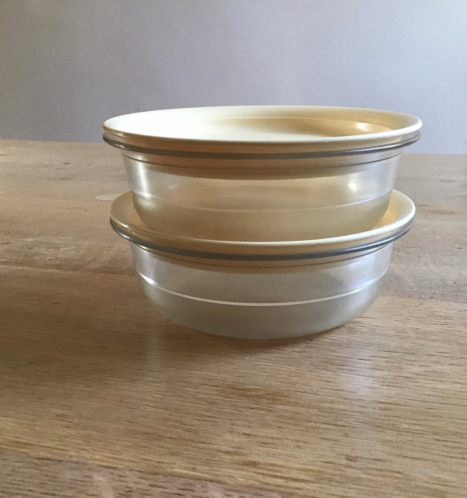 2x Tupperware exclusieve kom schaal 275 ml multischaal, BPA-vrij, Schaal, Geel, Ophalen of Verzenden