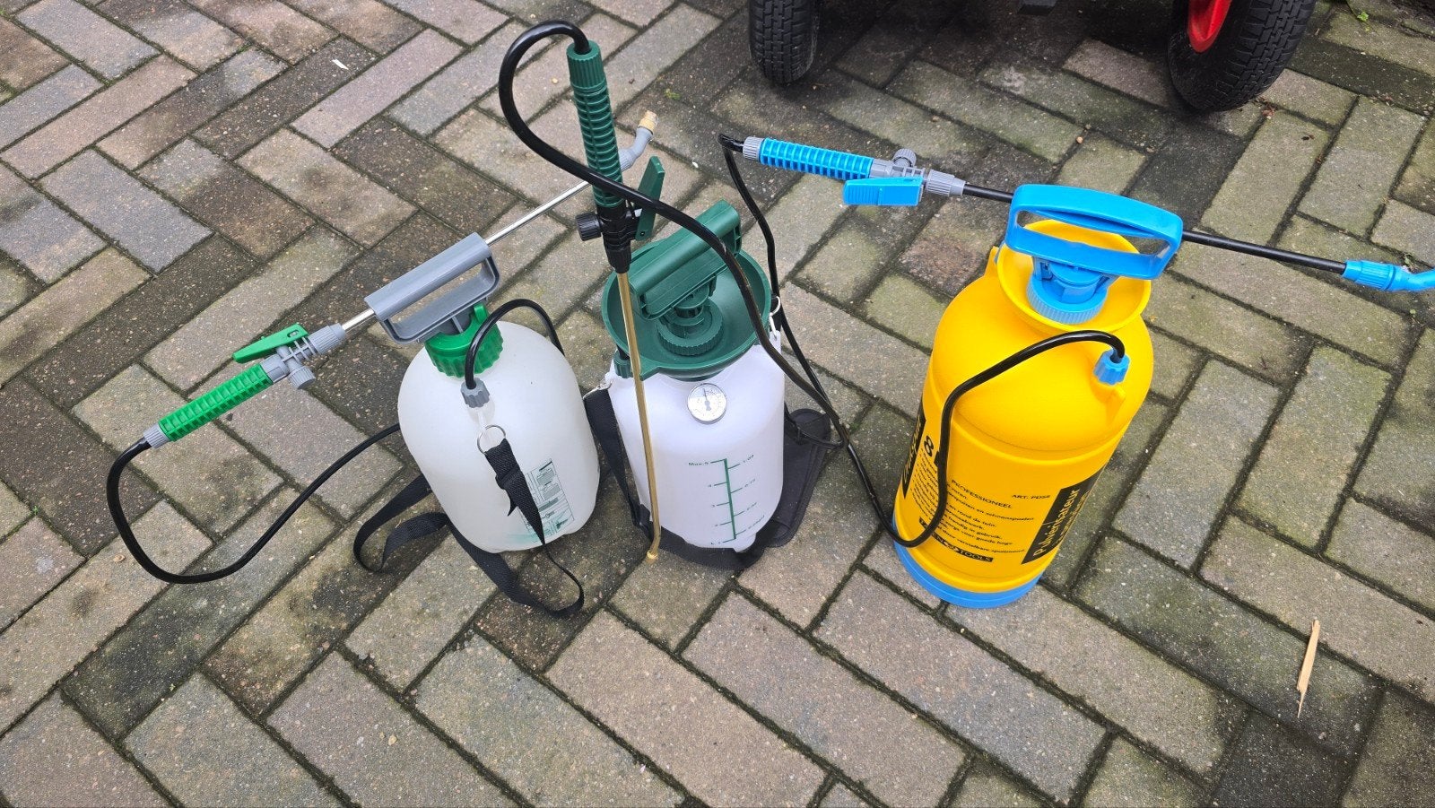 Set van 3 hogeDrukspuiten / Plantenspuiten, Ophalen, Gebruikt