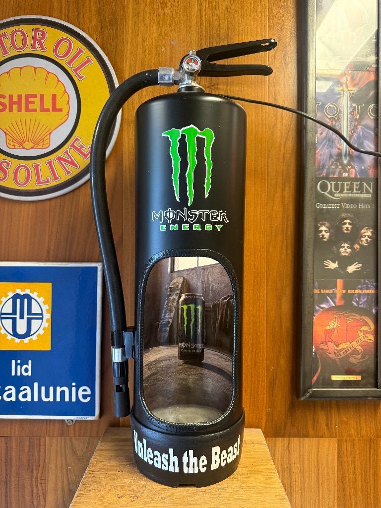 Monster decoratieve brandblusser lamp, mancave, Ophalen of Verzenden, Nieuw, E14 (klein), Led-lamp