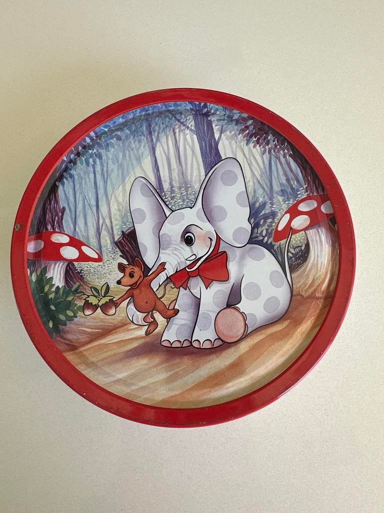 Vintage Koekblik met Dierenprint - Bosdieren, Ophalen of Verzenden, Gebruikt, Metaal