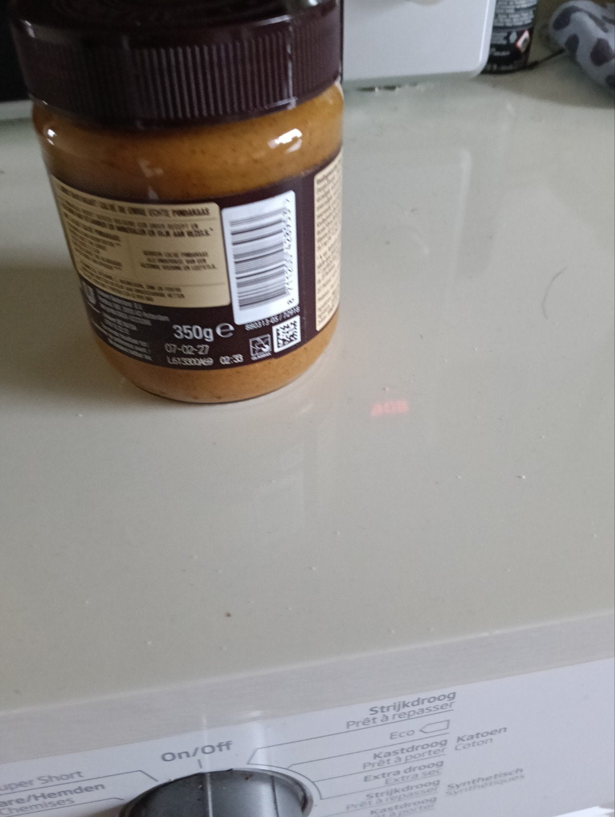 pot pindakaas ongeopend, Ophalen