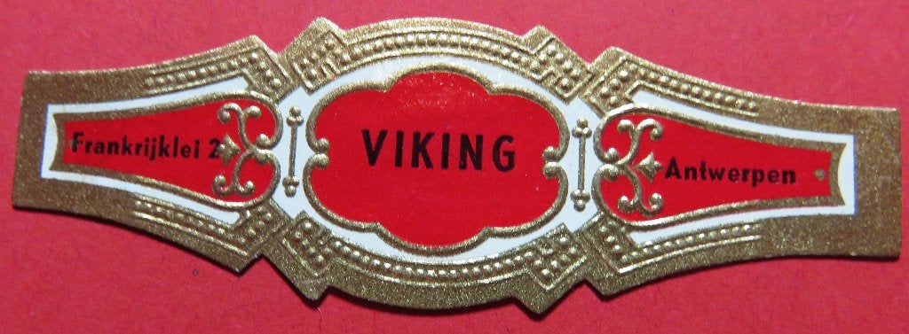 Sigarenbandje Reclamebandje VIKING Frankeijklei 2 Antwerpen, Verzenden, Gebruikt, Sigarenbandjes