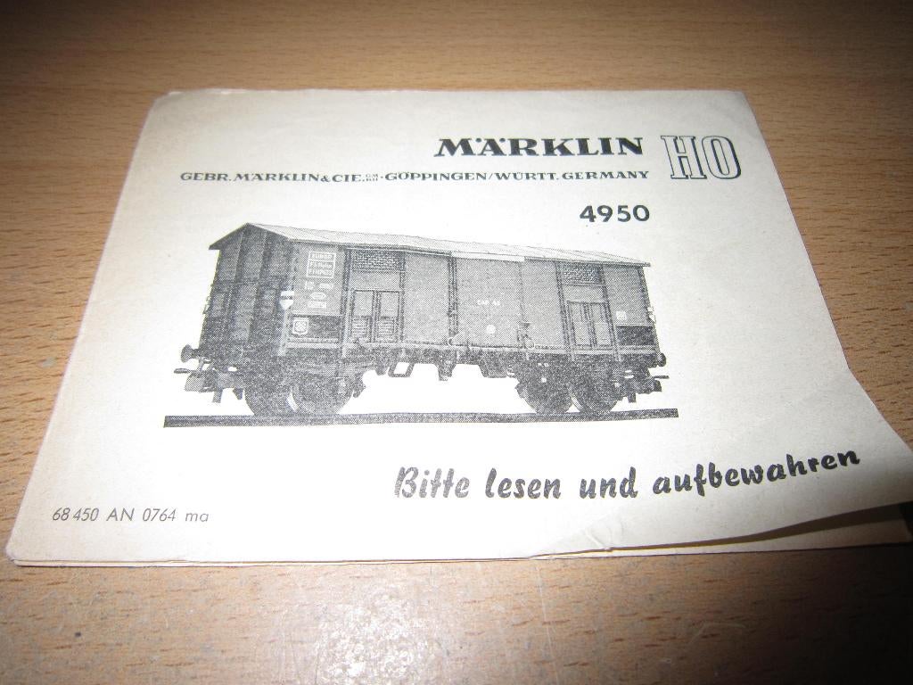 Marklin boekje van de 4950., Wisselstroom, Gebruikt, Märklin, Boek, Tijdschrift of Catalogus
