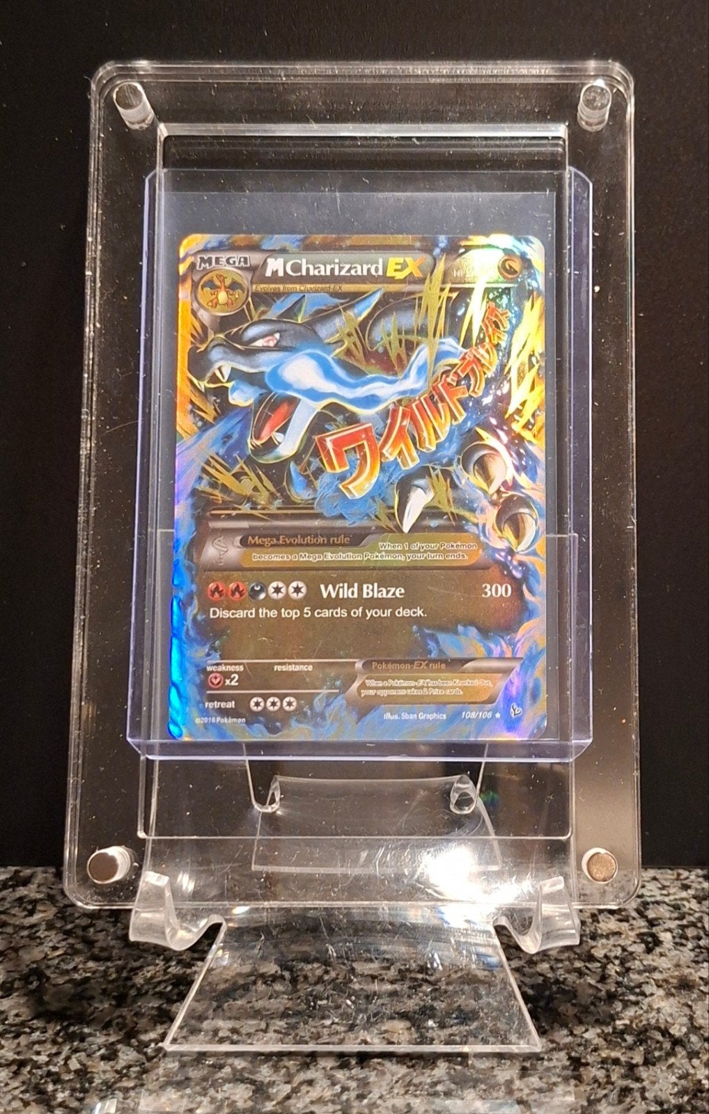Pokémon M Charizard EX # 108/106, Hobby en Vrije tijd, Ophalen of Verzenden, Zo goed als nieuw, Losse kaart, Foil