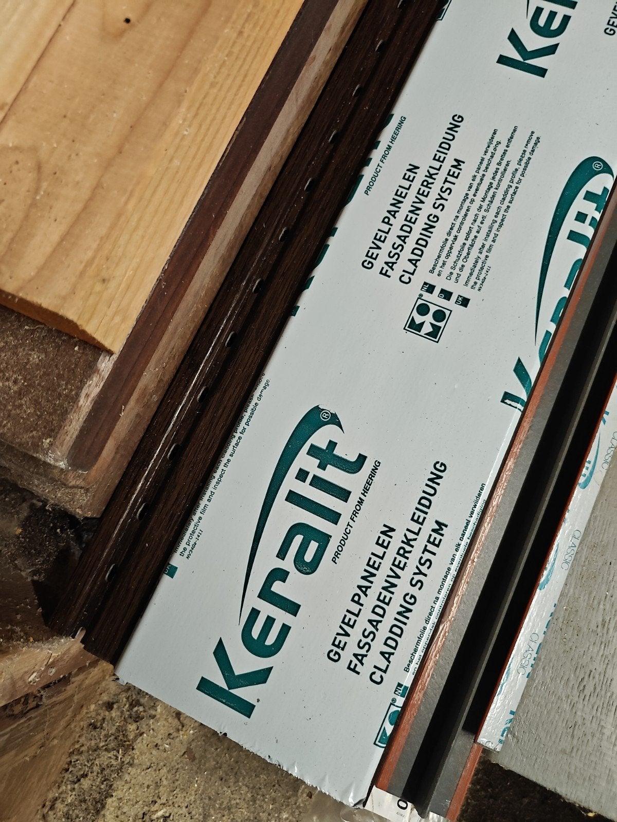 Keralit donker eiken sponningsdeel 143mm, Ophalen, Nieuw, Overige materialen, 20 tot 50 mm