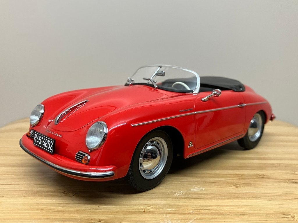 Porsche 356 Speedster van 1954  rood  1/18 Norev, Ophalen of Verzenden, Nieuw, Auto, Norev