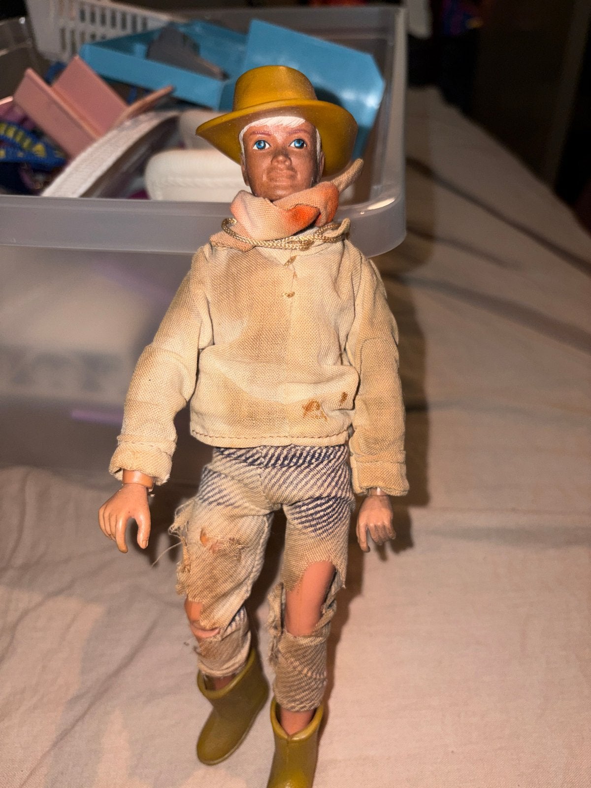 Vintage actiefiguur Dan Read lone ranger 1970, Verzamelen, Ophalen of Verzenden, Gebruikt, Pop