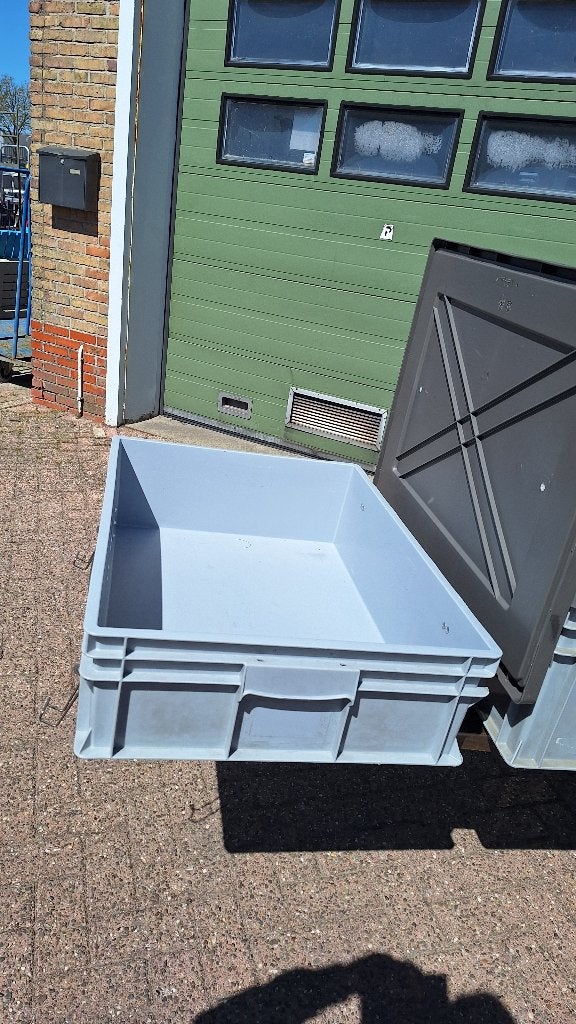 verhuisboxen magazijnbakken met deksel 60x80 cm, Ophalen, Gebruikt, Kunststof, Grijs