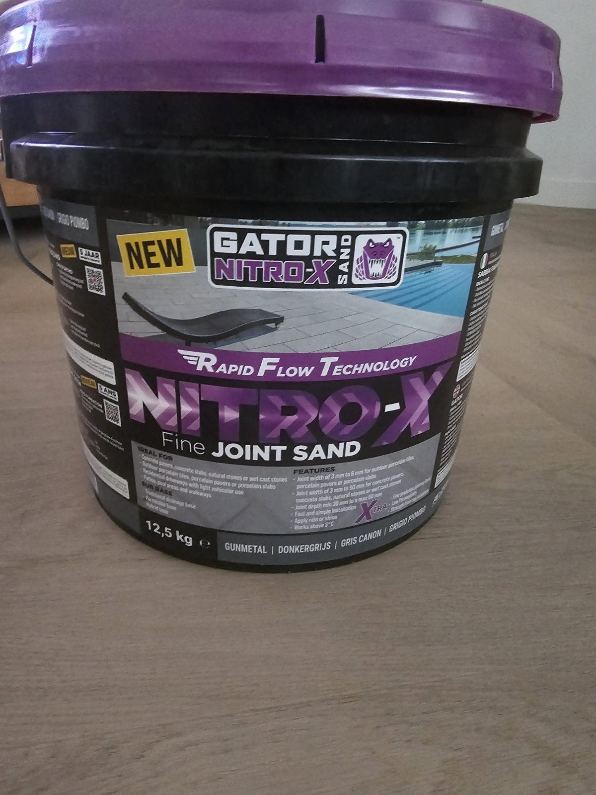 3 emmers Gator Nitro X fijn voegzand Donkergrijs, Ophalen of Verzenden, Nieuw, Beton, Overige typen