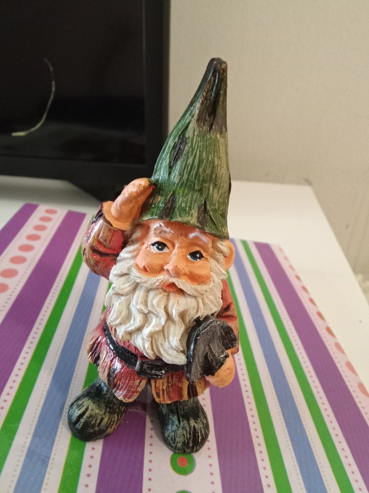 kabouter beeldje 10cm €10, Verzamelen, Ophalen of Verzenden, Zo goed als nieuw, Beeldje of Poppetje