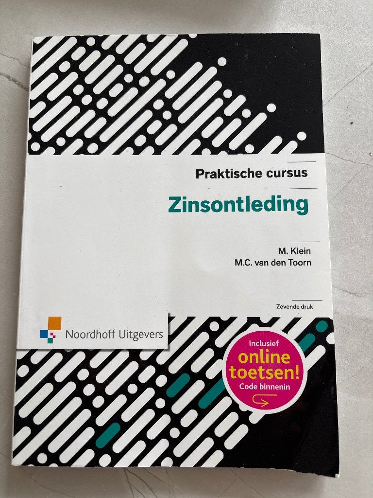 Boek: Zinsontleding, Boeken, HBO, Noordhoff Uitgevers, Beta, Ophalen