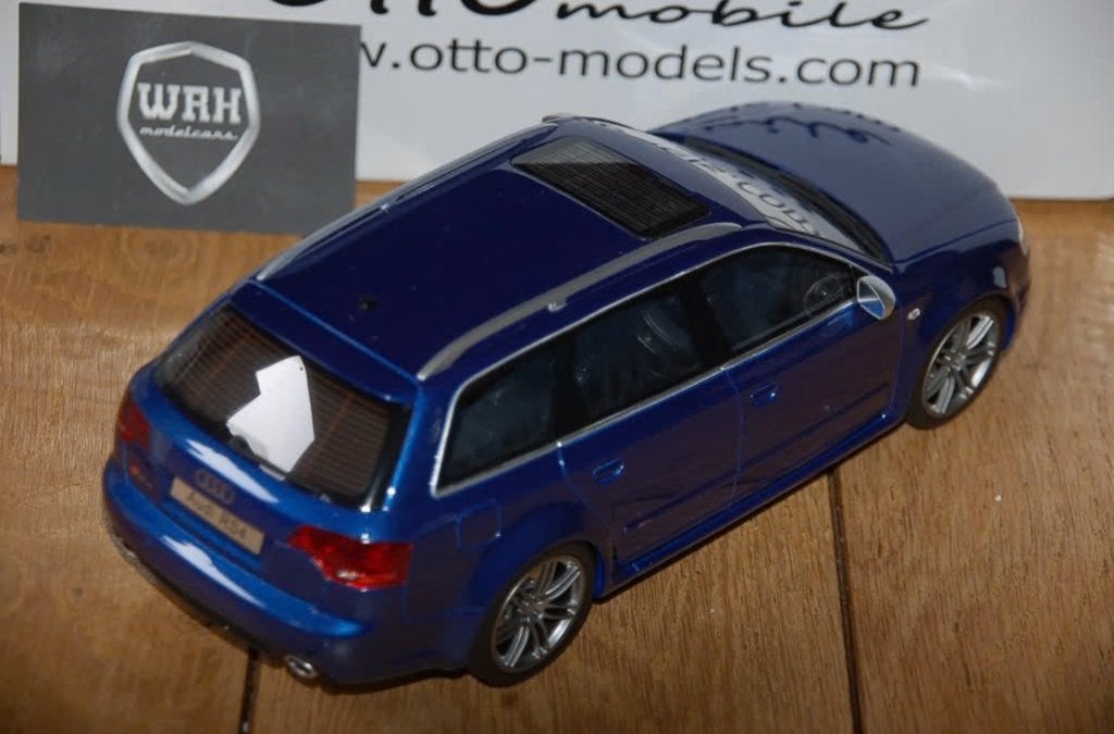 1:18 AUDI RS4 AVANT B7 SEPANG BLUE Otto mobile OT785 WRH, Verzenden, Zo goed als nieuw, Auto, OttOMobile