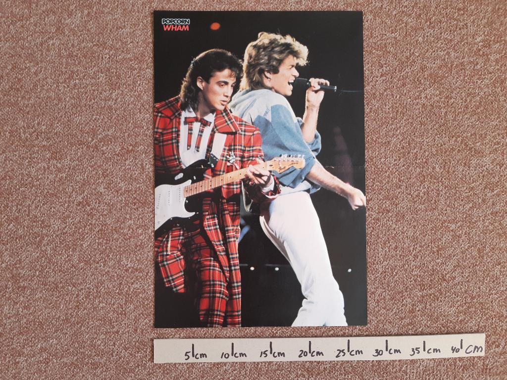 Poster George Michael Wham Formaat A3 Nik Kershaw 27x41 cm, Rechthoekig Staand, Ophalen of Verzenden, Zo goed als nieuw, A1 t/m A3