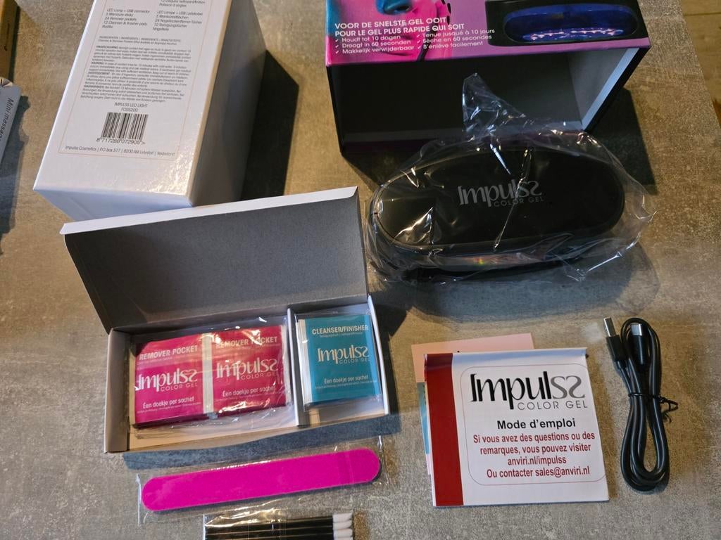 Impulss Color Gel LED Lamp met Prep & Remover Kit nieuw, Sieraden, Tassen en Uiterlijk, Uiterlijk | Cosmetica en Make-up, Onbekend