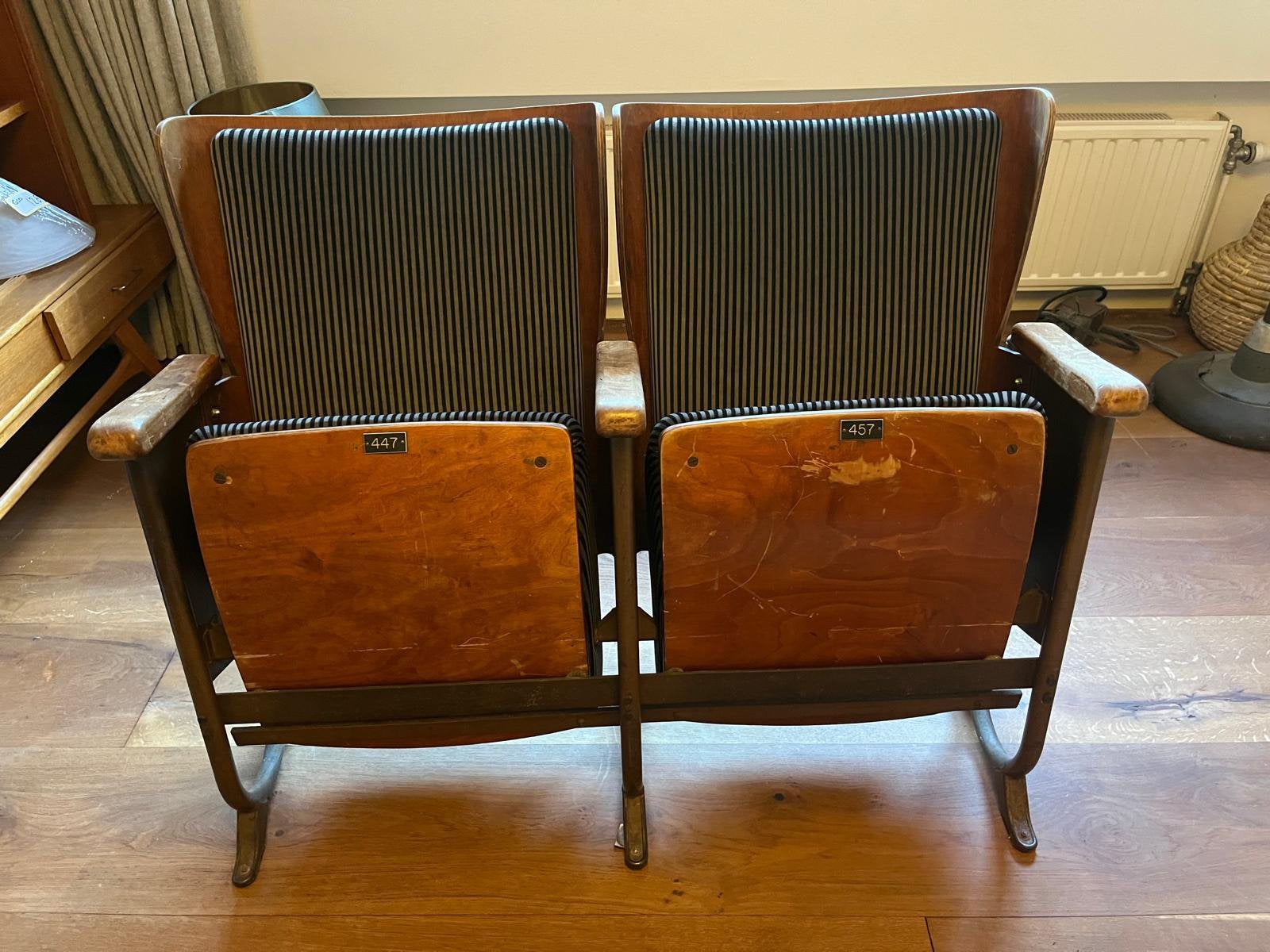 Vintage theater stoelen, Antiek en Kunst, Ophalen of Verzenden