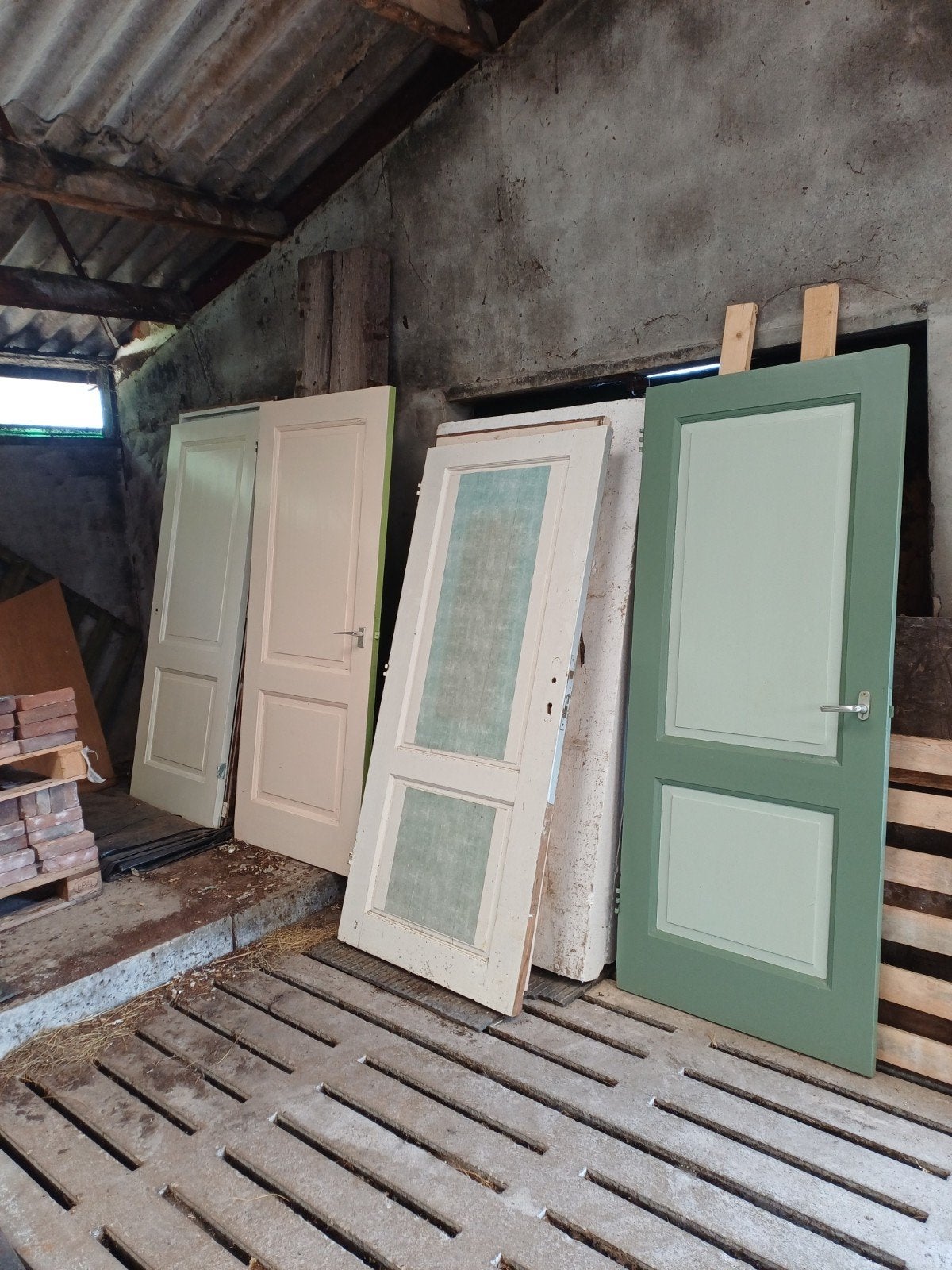 Paneeldeuren 4 stuks, Ophalen, Gebruikt, 80 tot 100 cm, Binnendeur