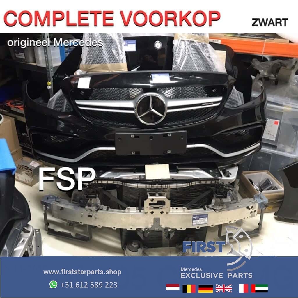 W205 C63 AMG Voorkop compleet 2018 zwart origineel Mercedes, Gebruikt, -, Voor, Ophalen of Verzenden