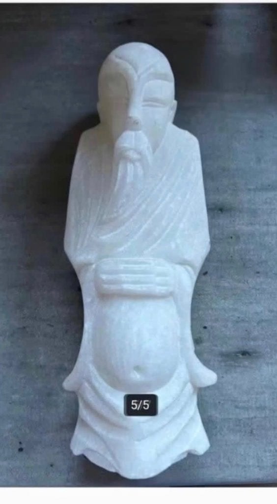 Korting Bijzonder mooie Chinese wijsgeer in Albast 26 cm, Antiek en Kunst, Ophalen of Verzenden