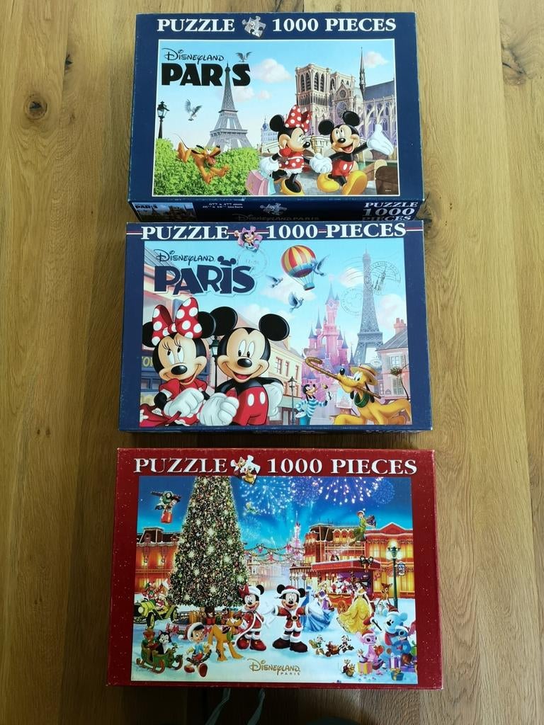 3 puzzel Disneyland Paris, Hobby en Vrije tijd, Denksport en Puzzels, Ophalen, 500 t/m 1500 stukjes, Zo goed als nieuw