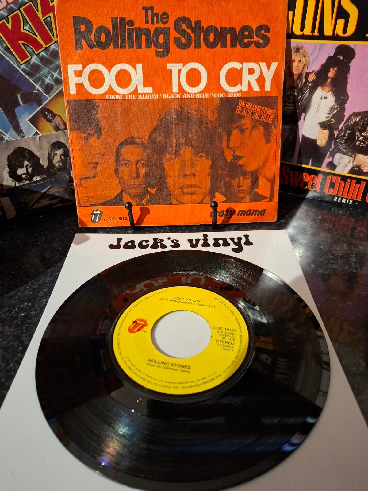 The Rolling Stones - Fool to Cry (Single)1976, Gebruikt, 7 inch, Ophalen of Verzenden, 1970 - 1979