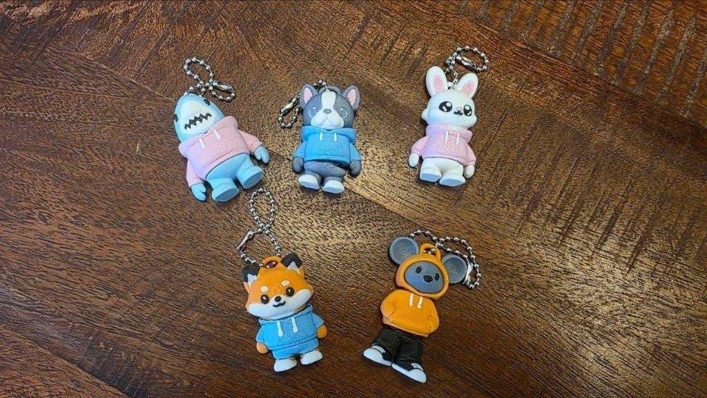 Stoere Dieren Sleutelhangers (3D Print) – Hoodie & Sneakers!, Verzenden, Dieren, Nieuw, Meerkleurig