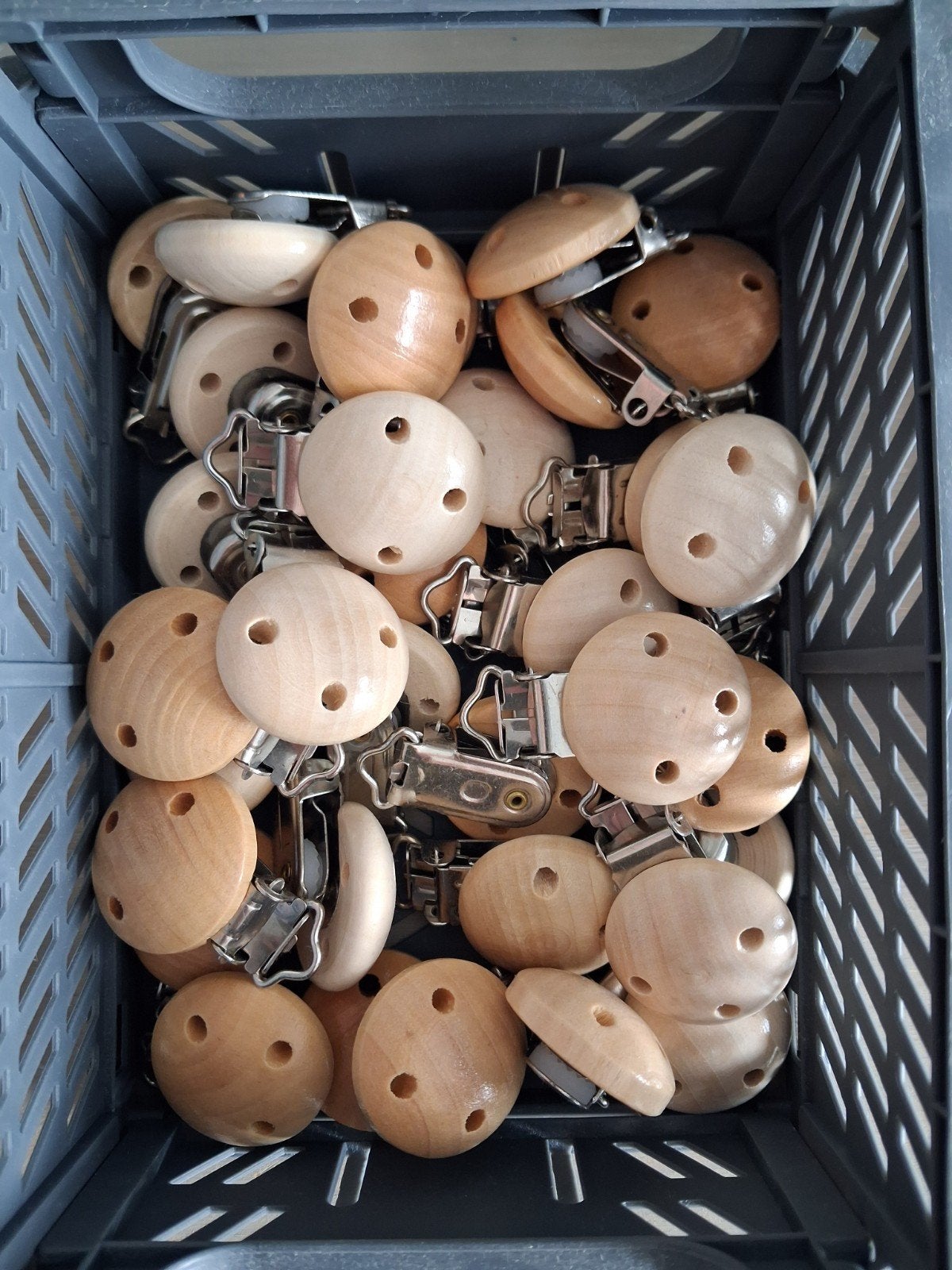 33x Speenclips hout, Ophalen of Verzenden