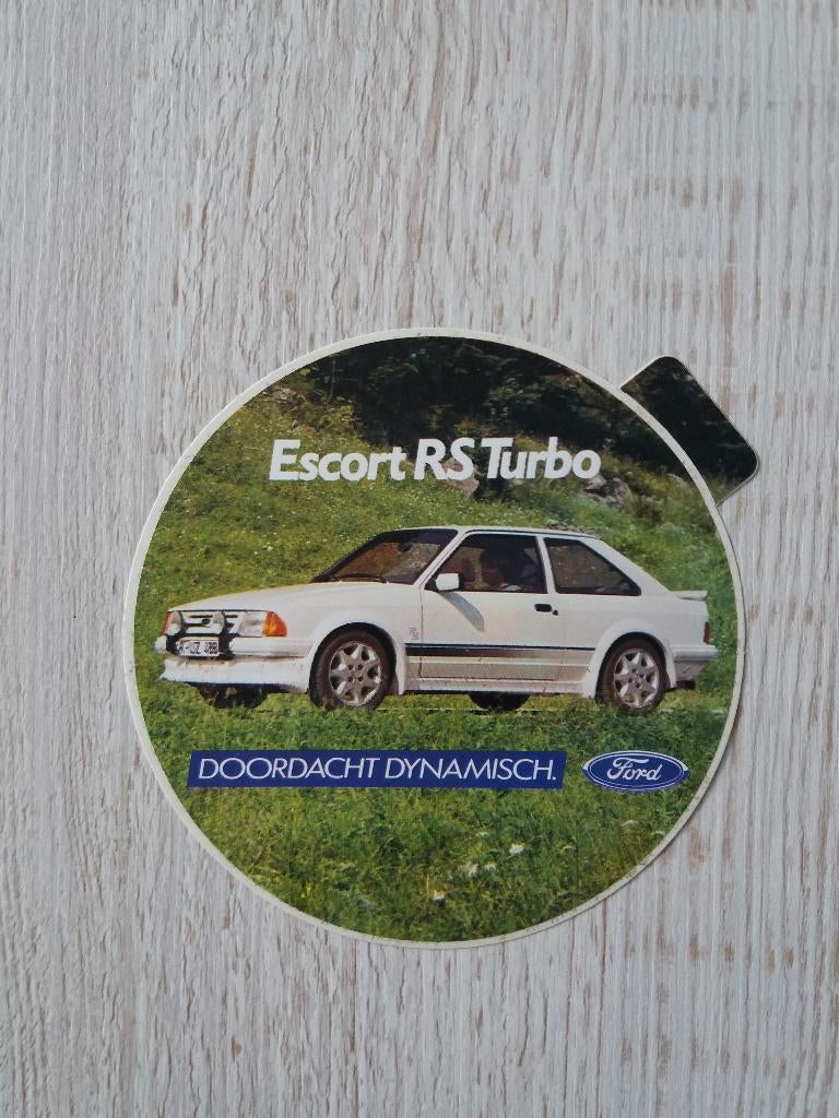 sticker Ford Escort RS Turbo doordacht dynamisch, Ophalen of Verzenden, Zo goed als nieuw, Auto of Motor