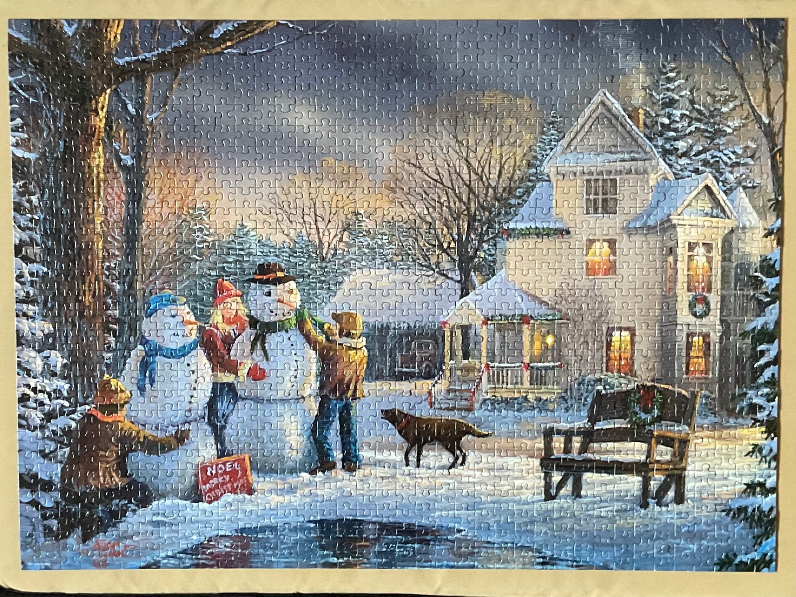 Kerstpuzzel kerst Sam Kimm Snow Creations 1000 stukjes, Ophalen of Verzenden, 500 t/m 1500 stukjes, Zo goed als nieuw