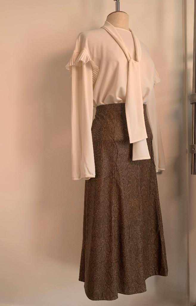 Caroline Biss rok snake print bruin beige 42 = L/40, Bruin, Verzenden, Maat 42/44 (L), Zo goed als nieuw