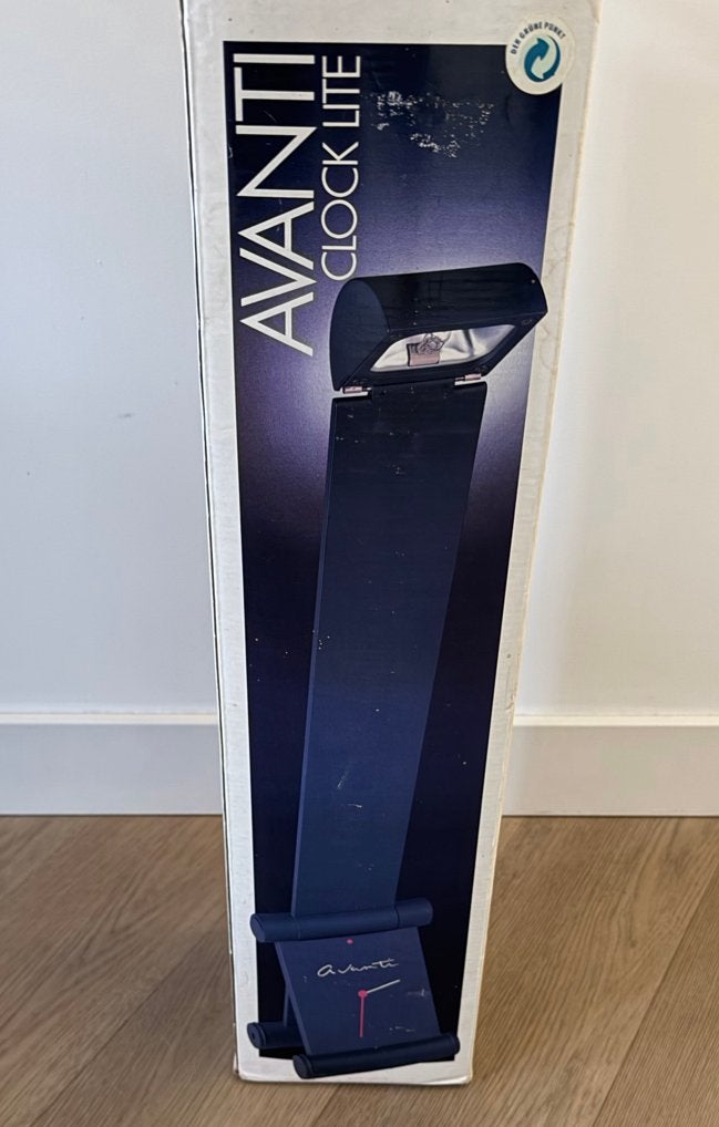 Vintage Avanti Clock Lite bureaulamp ( nieuw in doos), Zwart, Ophalen of Verzenden, Nieuw