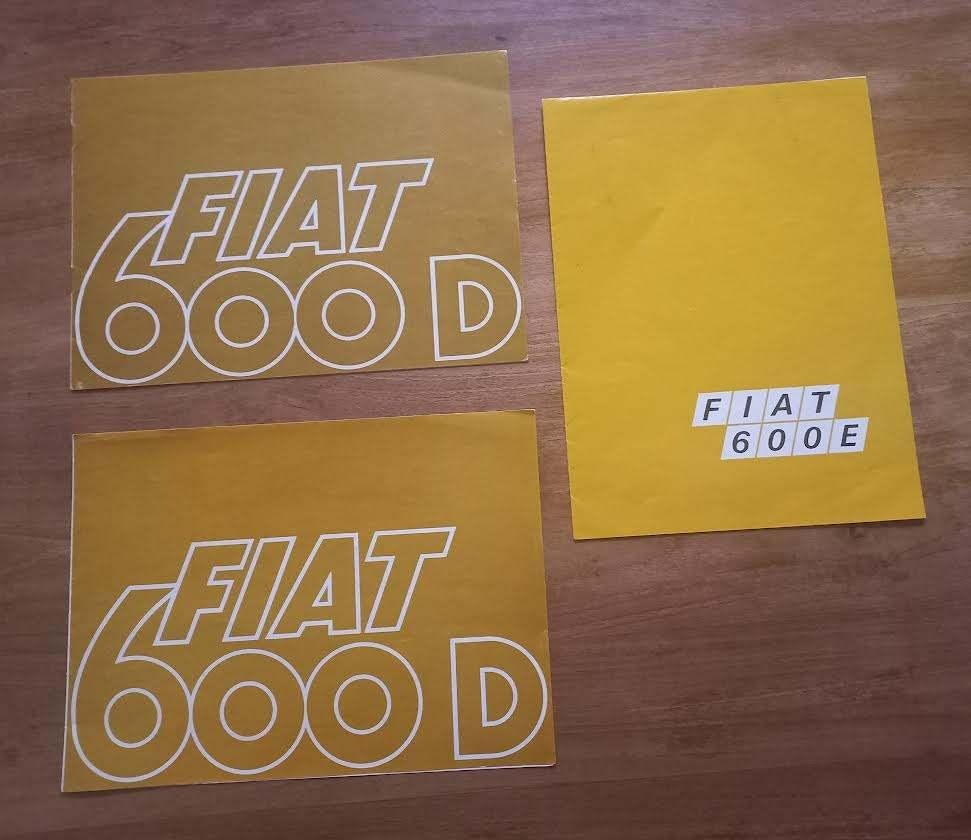 Fiat 600D - 600E brochures 1966-1973, Gelezen, Ophalen of Verzenden, Overige merken, Leonard Lang N.V.
