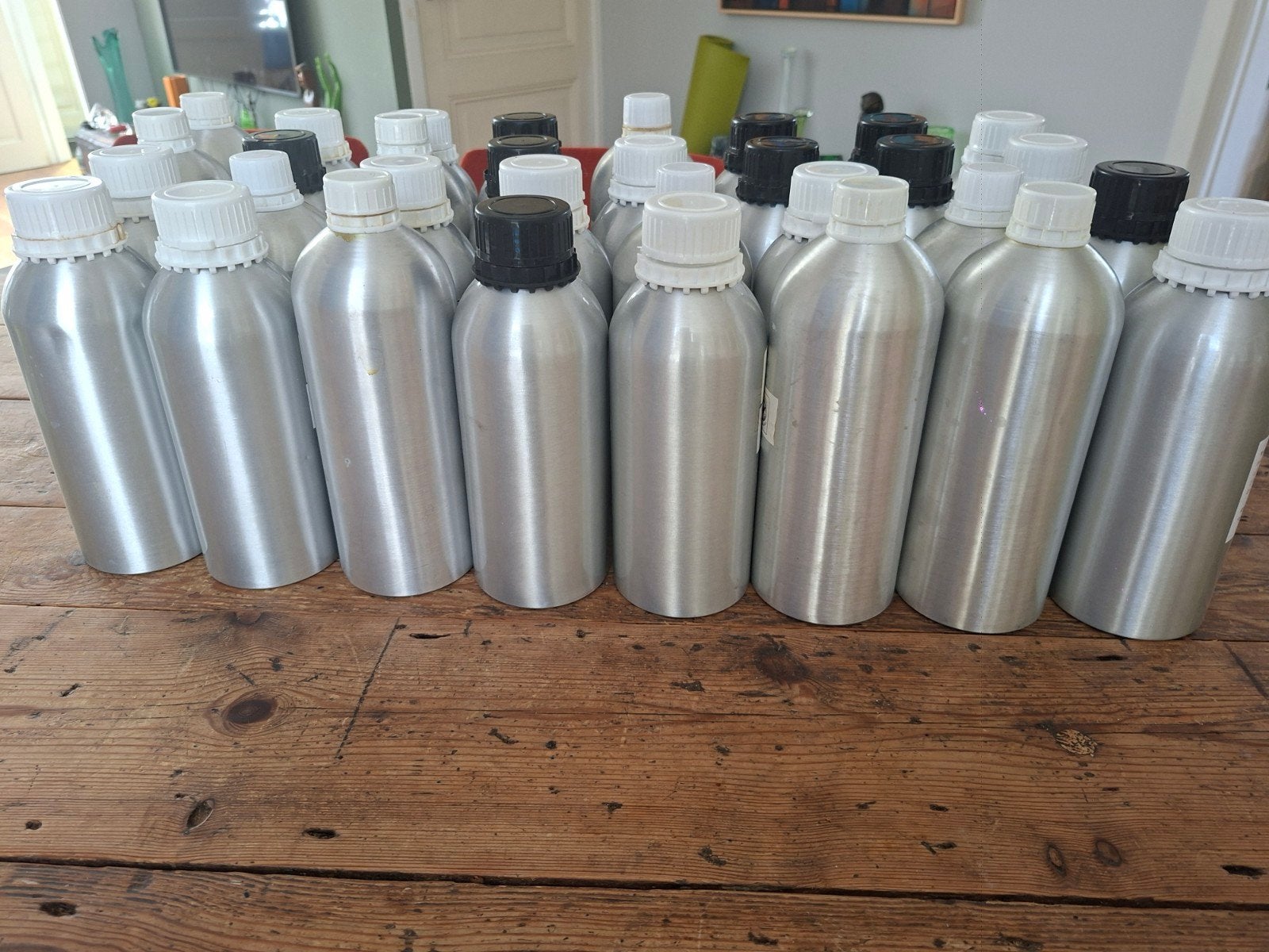 32 x 1liter aluminium flessen met dop, Ophalen