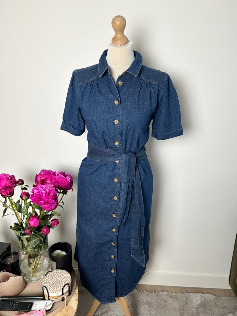King Louie maat 42 spijker doorknoop jeans jurk 3309