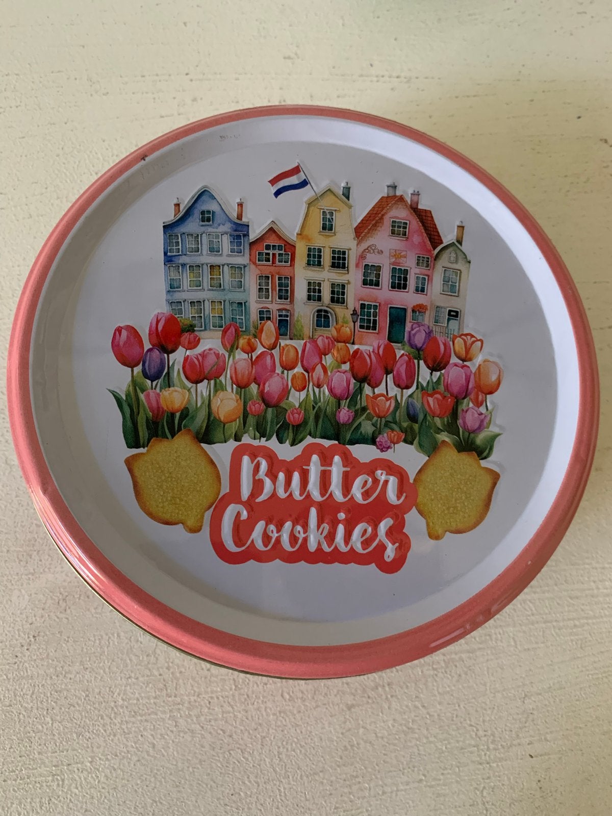 2 Leuke Koektrommels met Hollandse Afbeeldingen, Meerkleurig, Overige stijlen, Ophalen of Verzenden, Zo goed als nieuw