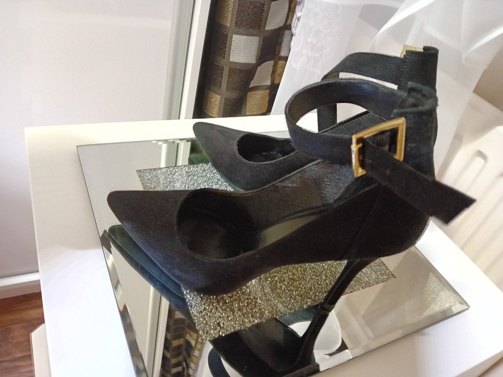 Zwarte Graceland pumps met enkelbandje - Maat 38, Pumps, Zwart, Ophalen of Verzenden, Zo goed als nieuw