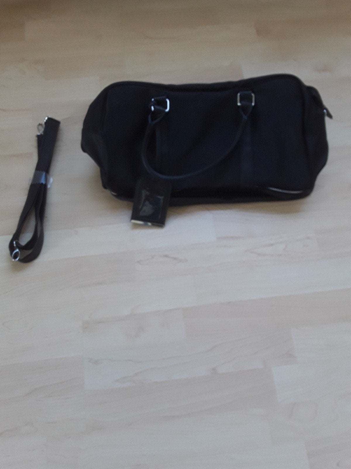 Zwarte reistas/weekendtas met schouderband, 40 tot 60 cm, 20 tot 30 cm, Zwart, Nieuw